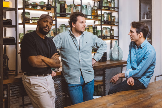 Christ Victor and Romain in Kai's kitchen