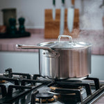 Batterie de cuisine en inox, 12 pièces