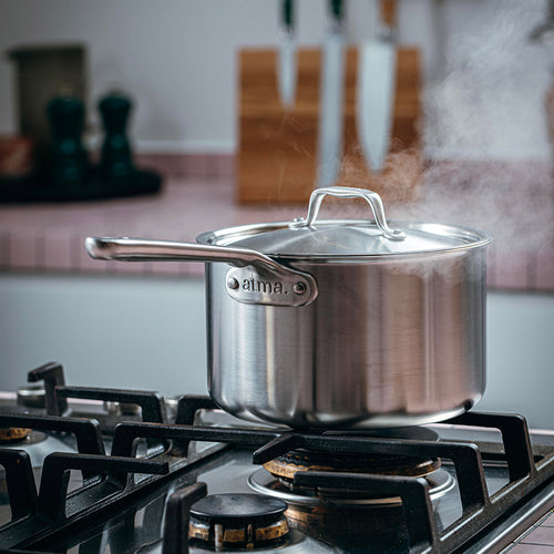 Batterie de cuisine en inox, 12 pièces