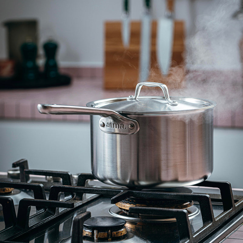 Batterie de cuisine en inox, 12 pièces