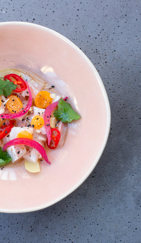 tartare de poisson avec agrumes jolie assiette