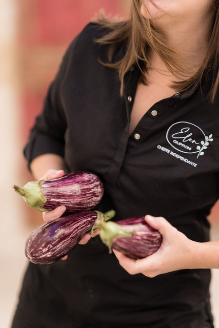 Aubergines violettes de saison