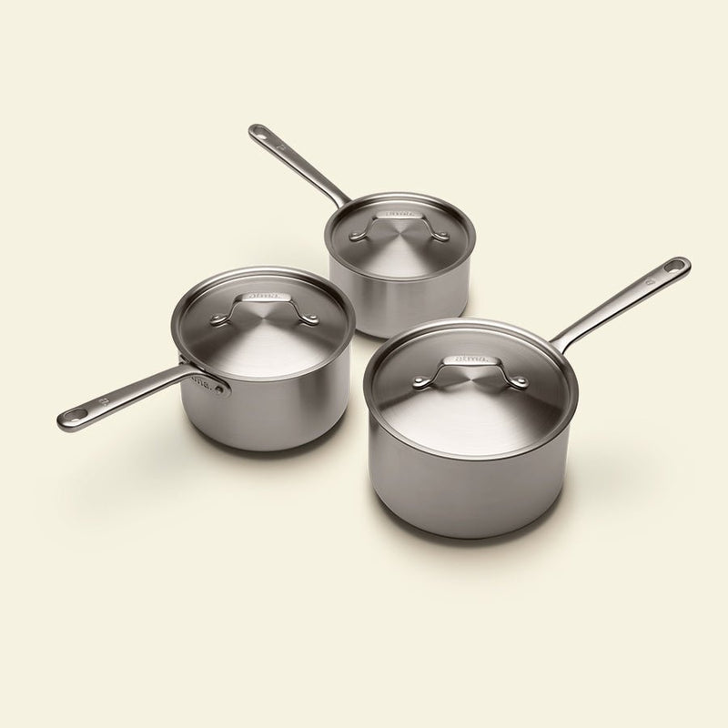 Le trio de casseroles parfaites en inox - Atma Kitchenware