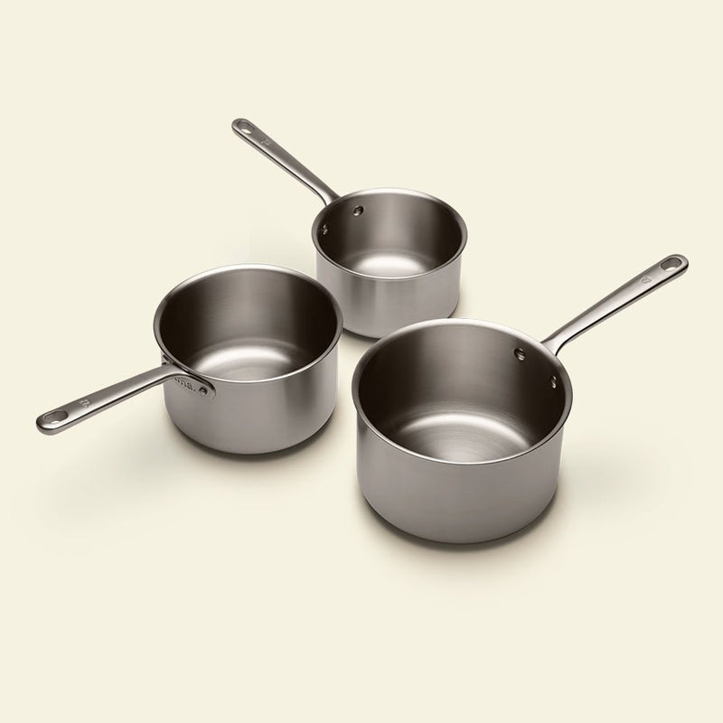 Le trio de casseroles parfaites en inox - Atma Kitchenware