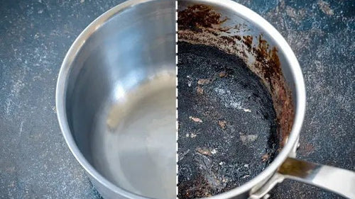 Comment récupérer une poêle inox brûlée ? - Atma Kitchenware