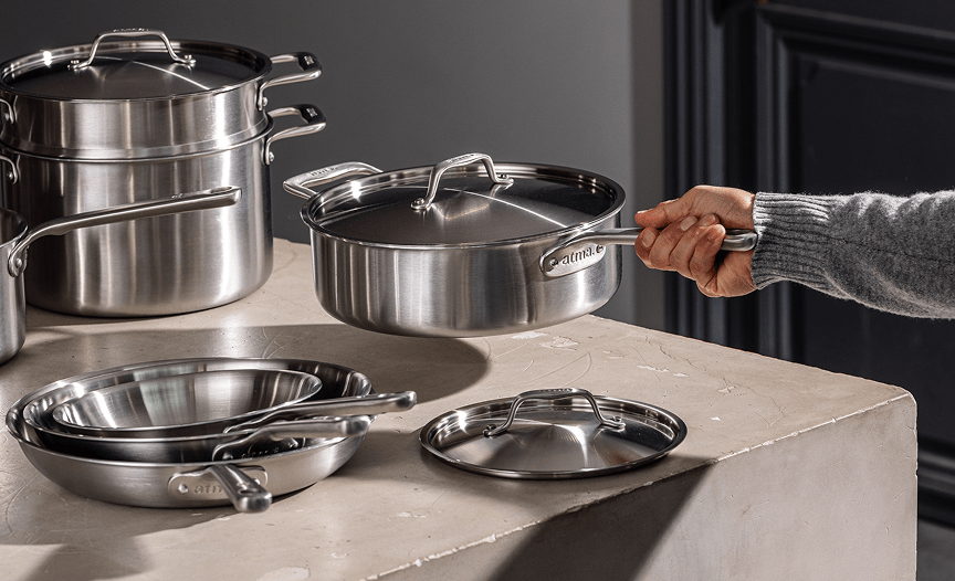 Poêle Sauteuse All-Clad Avec Couvercle – Inox 3 Couches, 4QT (10 1/2 X 3 1/4) – Garantie à Vie