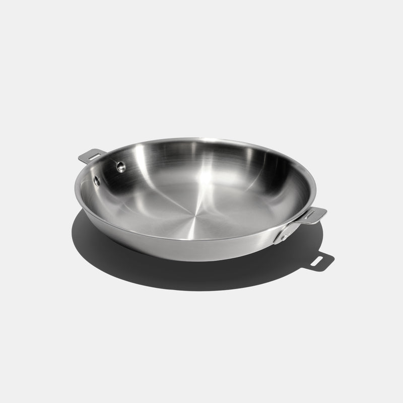 La bonne poêle en inox sans poignée amovible - 28 cm