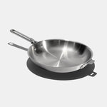La bonne poêle en inox avec poignée amovible - 30 cm