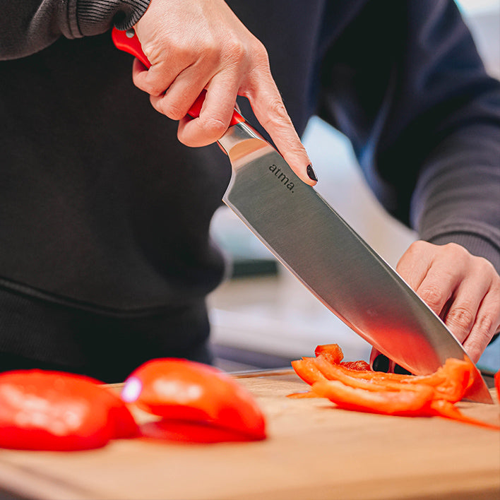 Couteaux de cuisine Kiwi, lot de 5, couteau de chef, lame en acier  inoxydable, manche en bois, Couteaux de cuisine Kiwi set 5 pcs no. 501 172  173 288