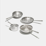 Batterie de cuisine en inox, 7 pièces