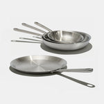 Le set Brigade et crêpière, inox 3-plis