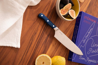 Couteau de cuisine manche bleu livre de recette