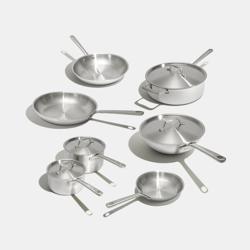 Batterie de cuisine en inox, 12 pièces - Atma Kitchenware