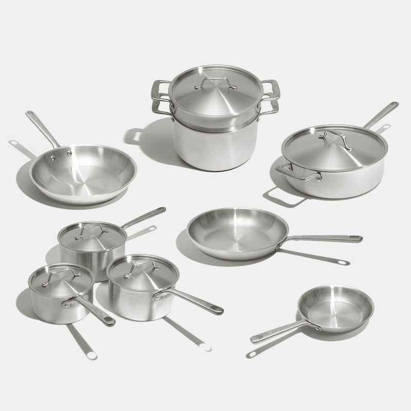 Batterie de cuisine en inox, 15 pièces - Atma Kitchenware
