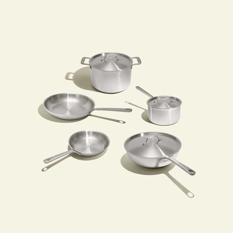 Batterie de cuisine en inox, 9 pièces - Atma Kitchenware