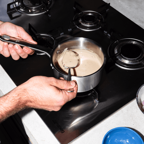 Casserole à Lait Forgée Antiadhésive 16 Cm - Effet Marbre, Sans PFOA/PFAS, Induction