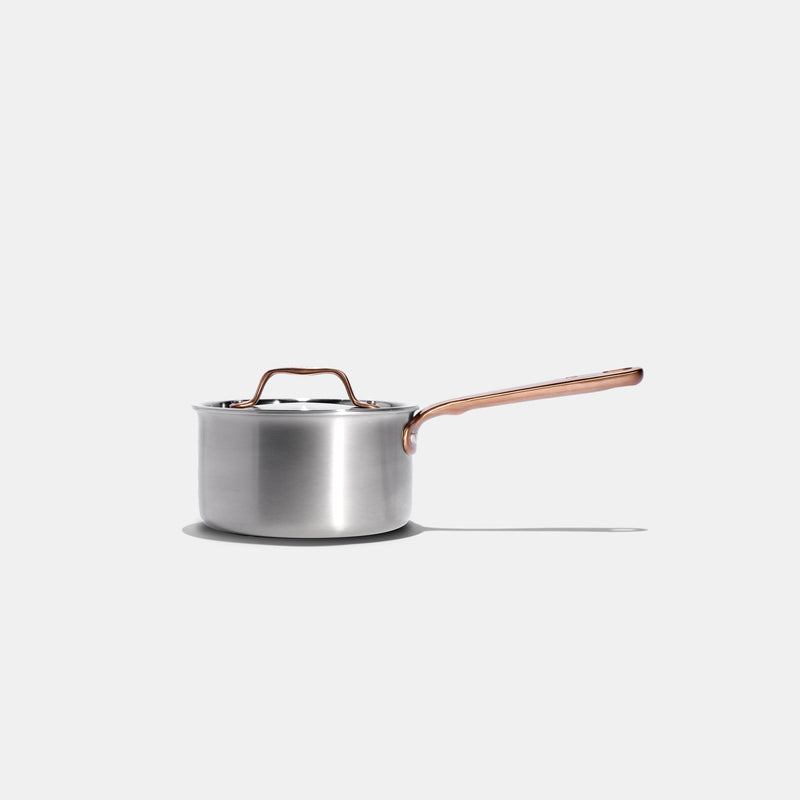 La casserole parfaite en inox, manche bronze - 16 cm - Atma Kitchenware