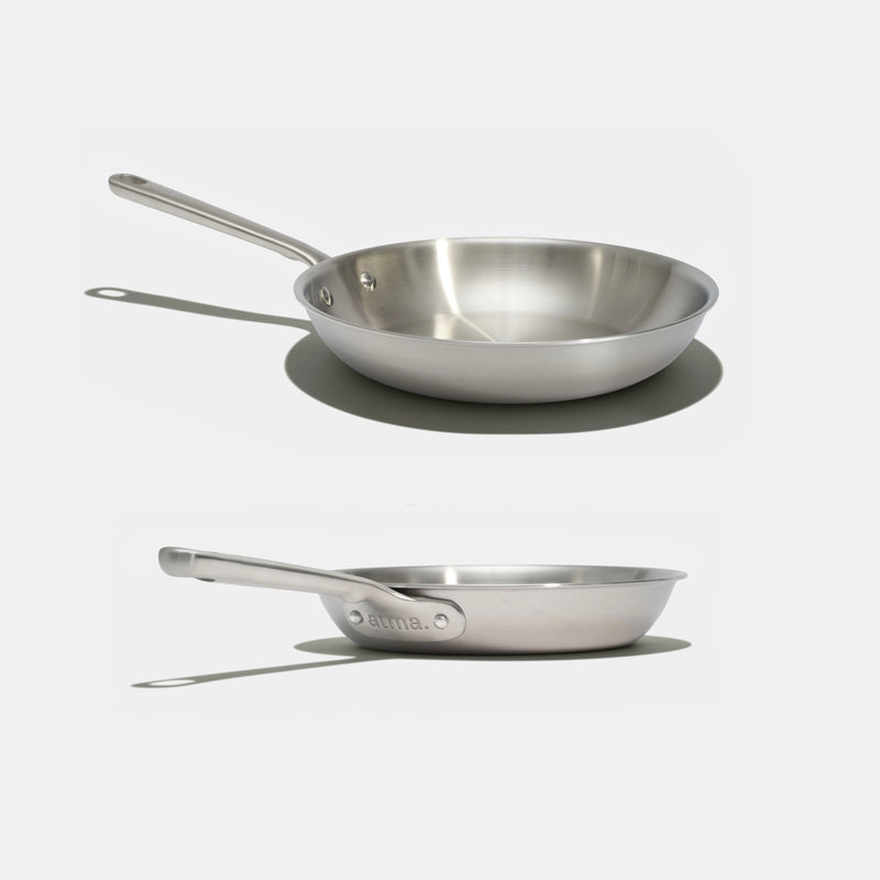 Le duo complémentaire de poêles en inox - 20 et 26 cm - Atma Kitchenware