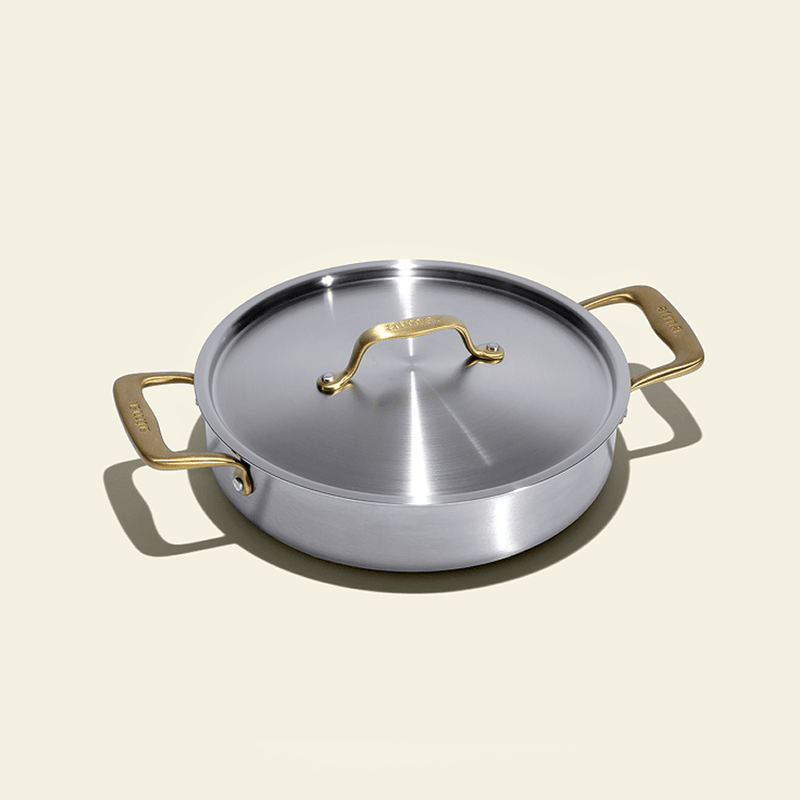 Le rondeau 26cm en inox, poignées dorées - Atma Kitchenware