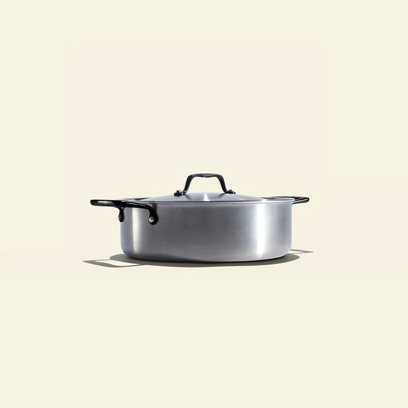 Le rondeau 26cm en inox, poignées noires - Atma Kitchenware