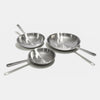 Pack Brigade - set de 3 poêles en inox - Atma Kitchenware