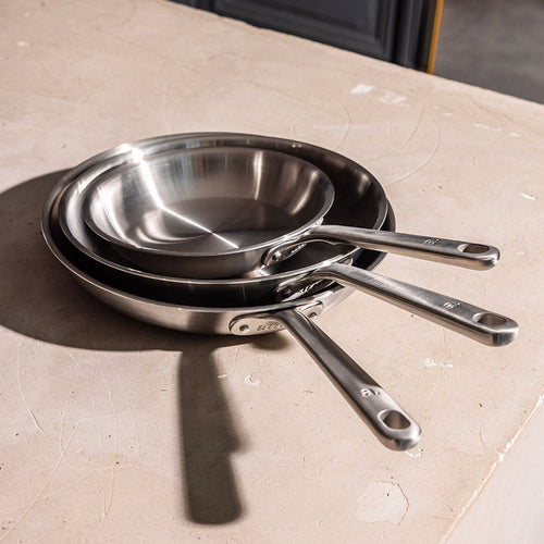 Pack Brigade - set de 3 poêles en inox - Atma Kitchenware