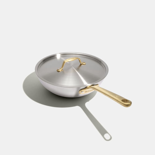 The Wok en inox, manche doré - 24 cm (Édition limitée) - Atma Kitchenware
