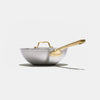 The Wok en inox, manche doré - 24 cm (Édition limitée) - Atma Kitchenware