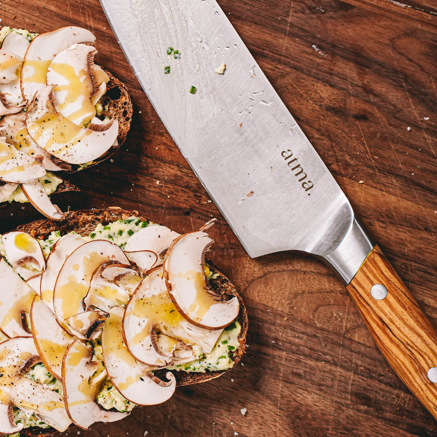 Le couteau de chef ultime - Bois d'olivier - atmakitchenware